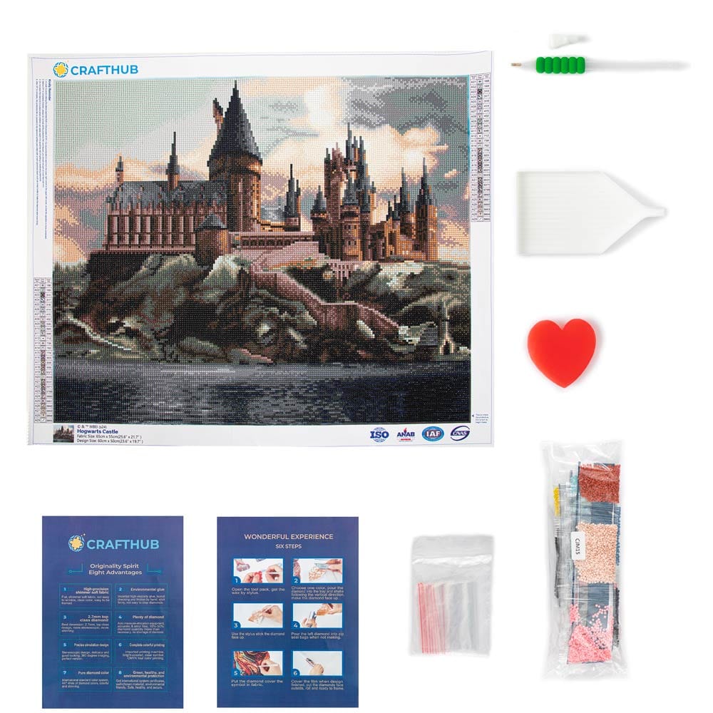 19.7" x 23.6" / 50cm x 60cm Hogwarts Castle - Diamond Painting Kit