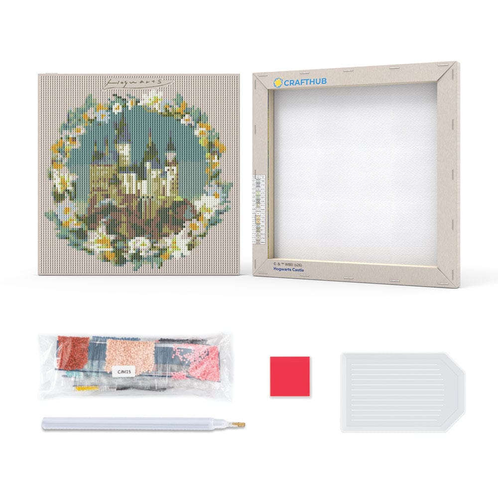 Diamond Painting Kits 9.8" x 9.8" | 25cm x 25cm Hogwarts Castle - Diamond Painting Kit
