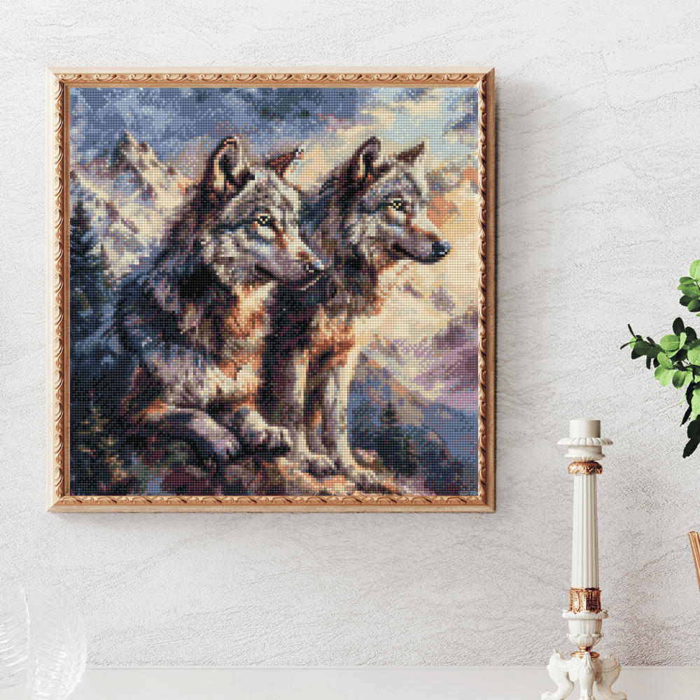 Wolf Pair - Diamond Painting Kit