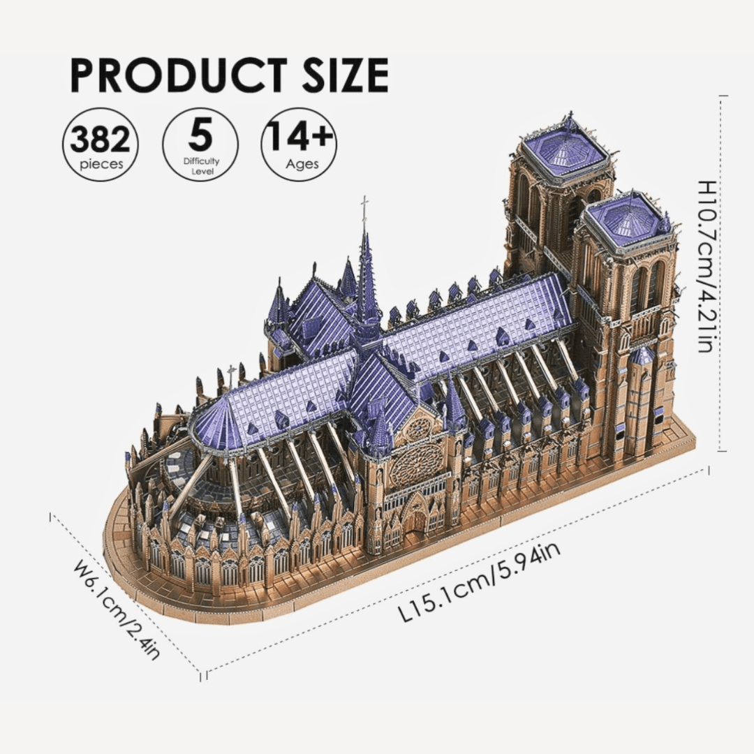 Notre Dame De Paris Church 3D Metal Puzzle