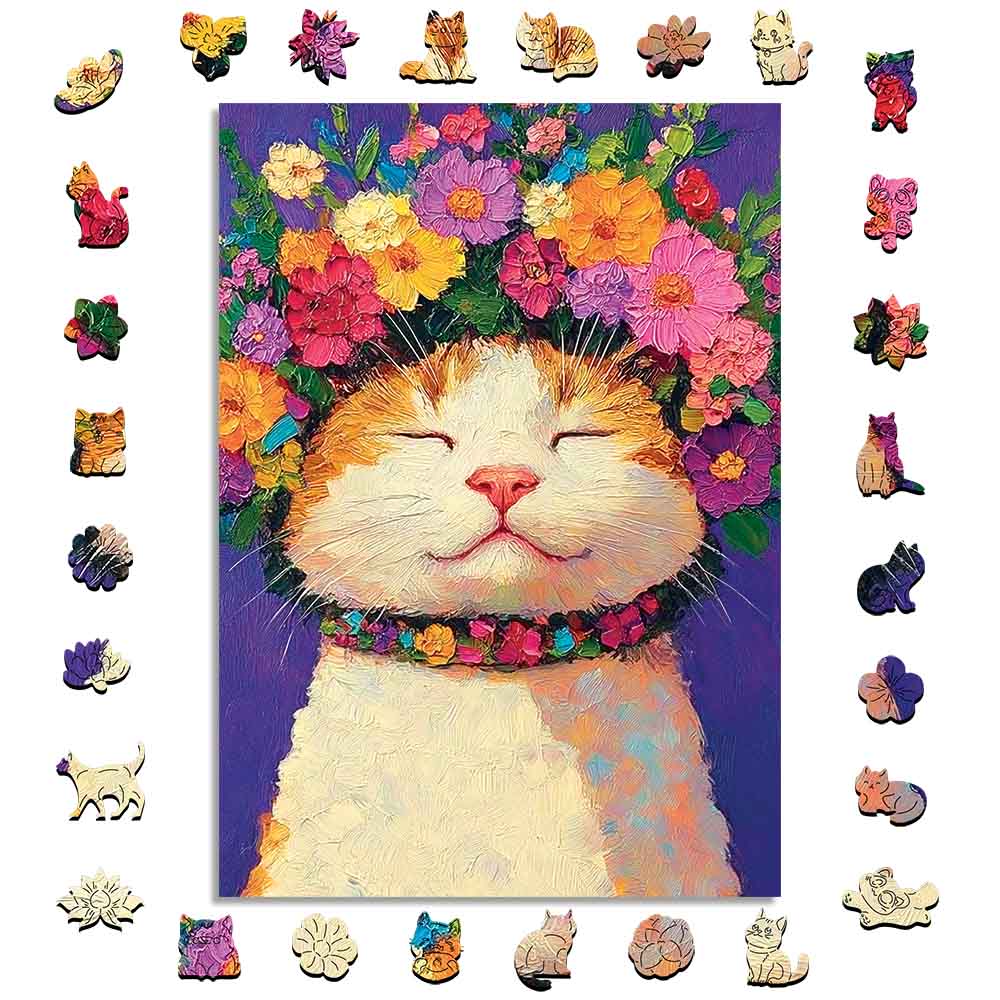 Blomstkatt - Puslespill