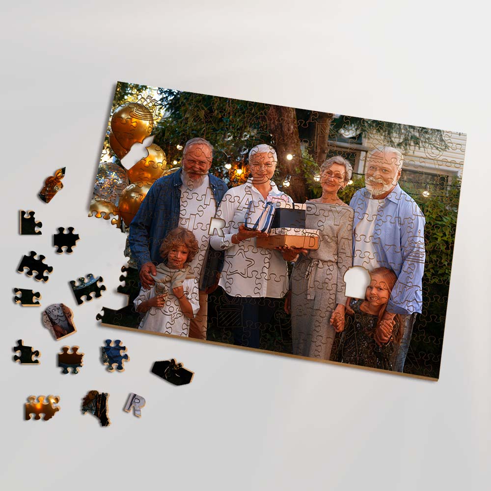 Animal Jigsaw Puzzle > Wooden Jigsaw Puzzle > Jigsaw Puzzle A3 LARGE SIZE | 11.7 x 16.5" | 200 Pieces Personalised Wooden Jigsaw Puzzle – Happy Birthday