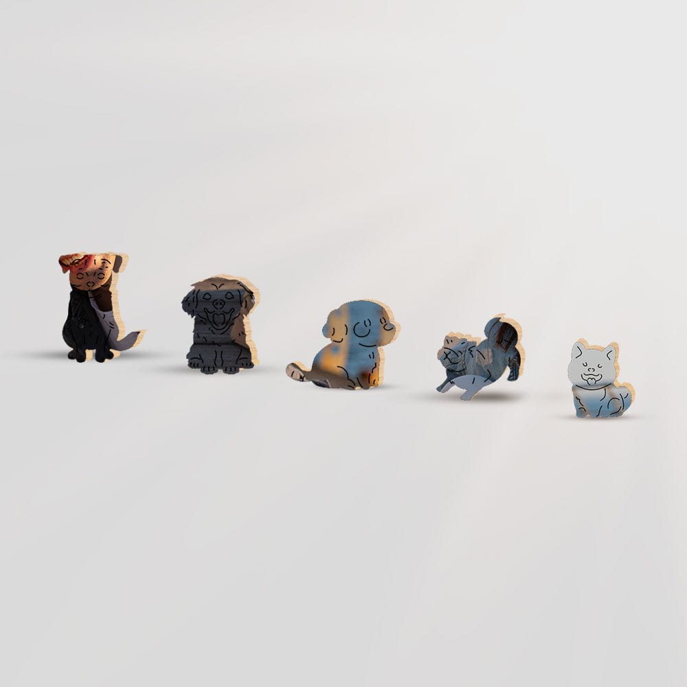 Animal Jigsaw Puzzle > Wooden Jigsaw Puzzle > Jigsaw Puzzle A3 LARGE SIZE | 11.7 x 16.5" | 200 Pieces Personalised Wooden Jigsaw Puzzle – Dog Whimsies