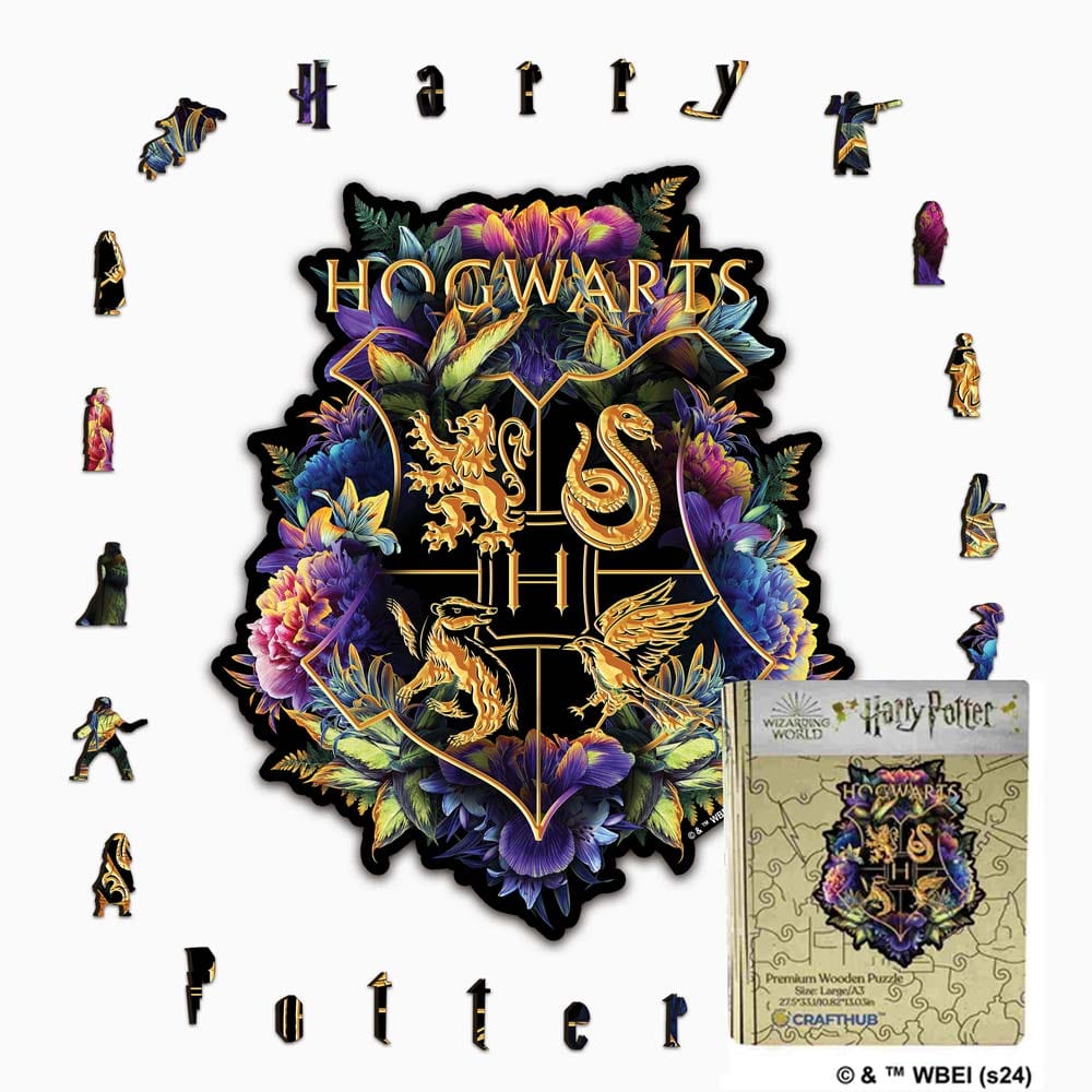 Harry Potter - Hogwarts Crest - fine rariteter puslespill i tre