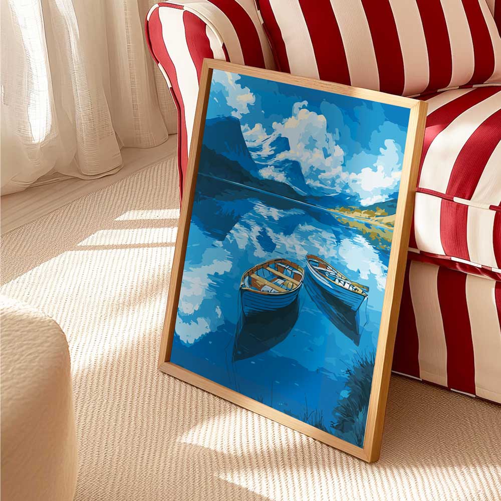 Painting By Numbers Kits 15.7" x 19.6" (40 x 50cm) Boats on the Lake - Paint By Numbers Kit