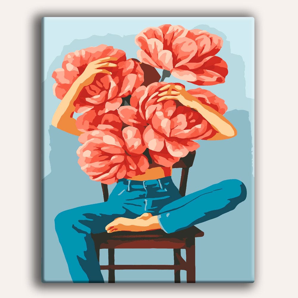 Painting By Numbers Kits 15.7" x 19.6" (40 x 50cm) Blooming Thoughts - Paint By Numbers Kit