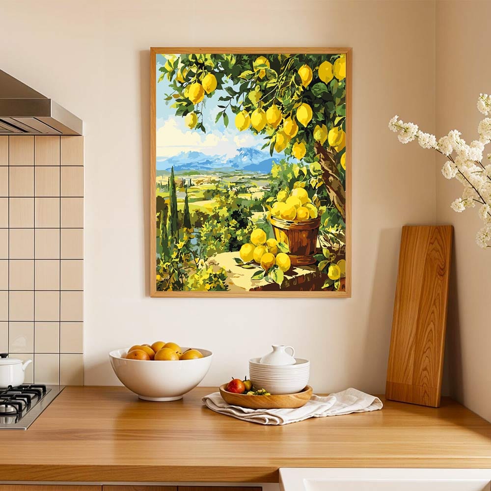Painting By Numbers Kits 15.7" x 19.6" (40 x 50cm) Lemon Garden - Paint By Numbers Kit