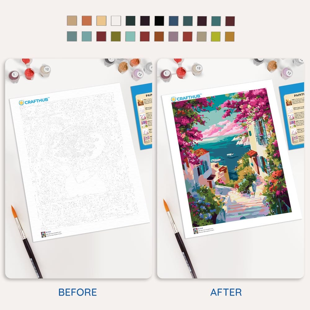 Painting By Numbers Kits 15.7" x 19.6" (40 x 50cm) Coastal Charm - Paint By Numbers Kit