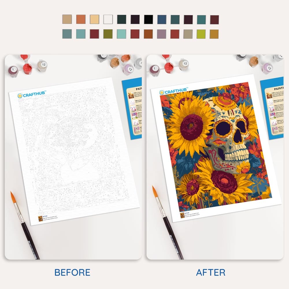 Painting By Numbers Kits 15.7" x 19.6" (40 x 50cm) Skull Candy - Paint By Numbers Kit