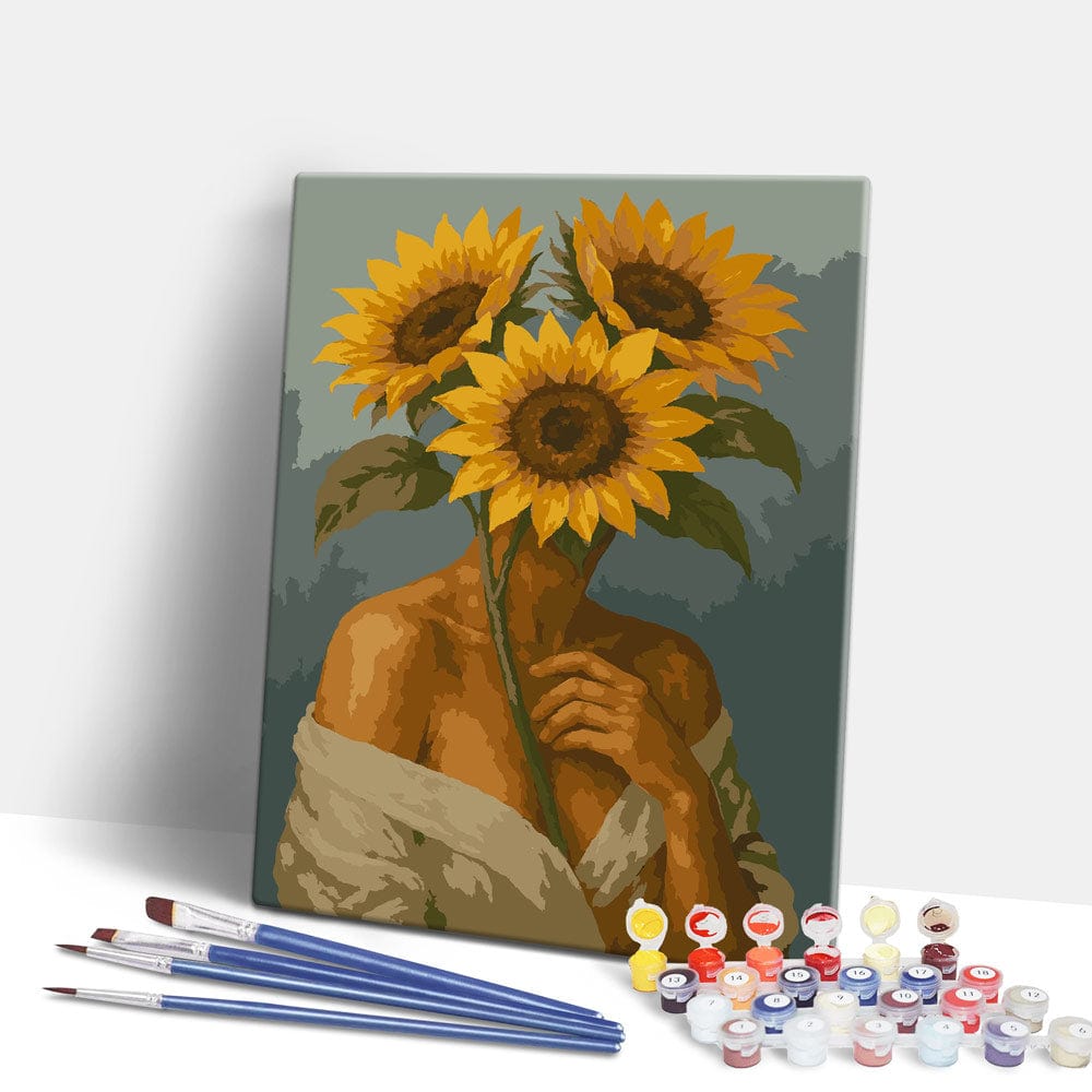 Painting By Numbers Kits 15.7" x 19.6" (40 x 50cm) Sunflower love - Paint By Numbers Kit