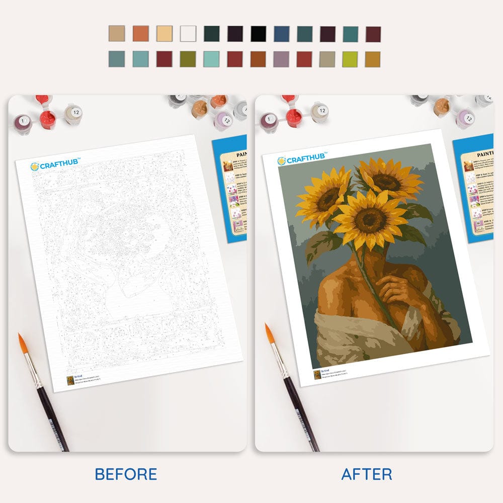 Painting By Numbers Kits 15.7" x 19.6" (40 x 50cm) Sunflower love - Paint By Numbers Kit