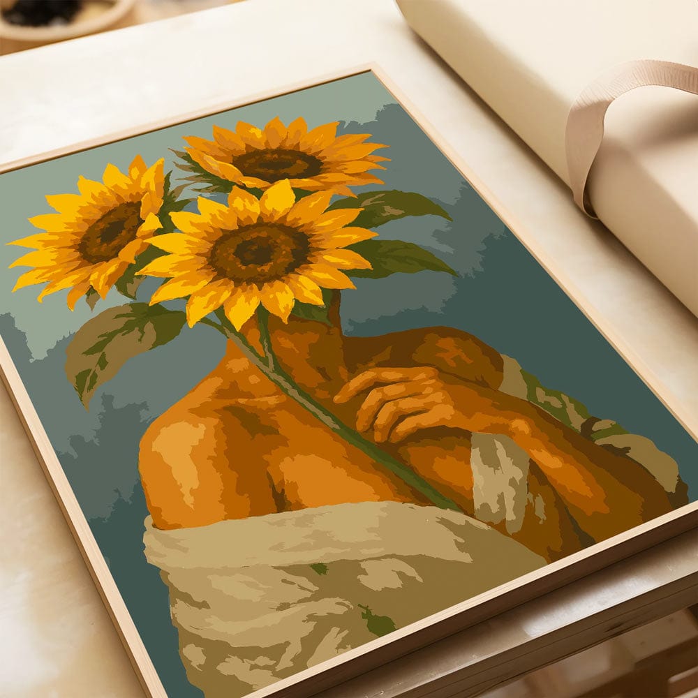 Painting By Numbers Kits 15.7" x 19.6" (40 x 50cm) Sunflower love - Paint By Numbers Kit
