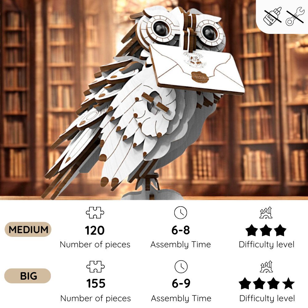 Hedwig - 3D puslespill i tre