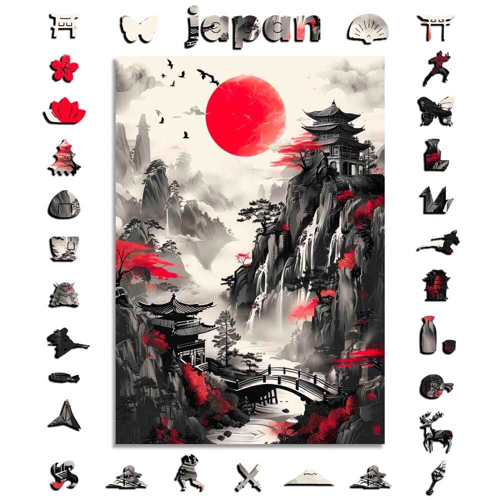 Animal Jigsaw Puzzle > Wooden Jigsaw Puzzle > Jigsaw Puzzle A5 Japan’s Rising Sun - Jigsaw Puzzle