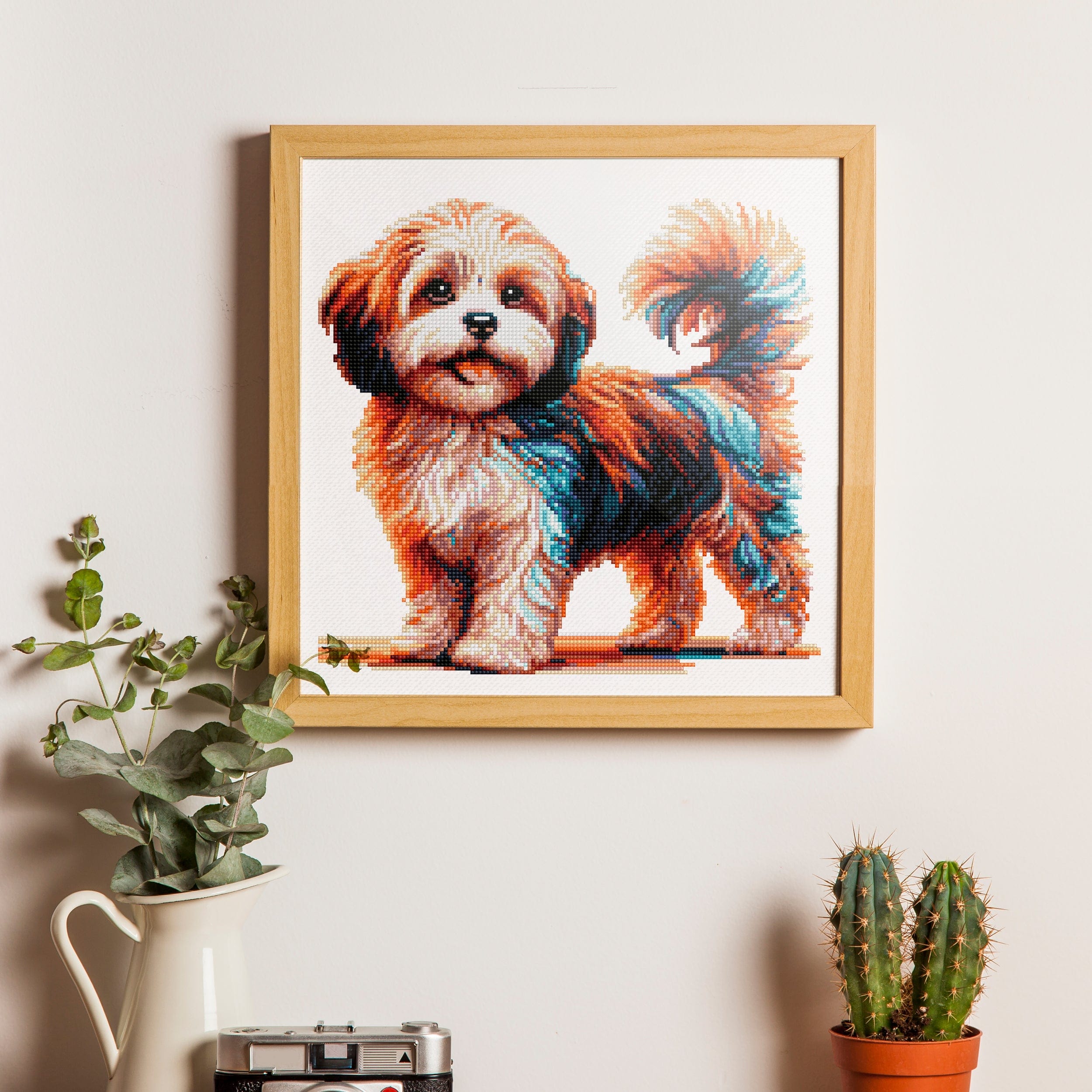 15.7"x15.7" / 40cm x 40cm Cavachon Dog - Diamond Painting Kit