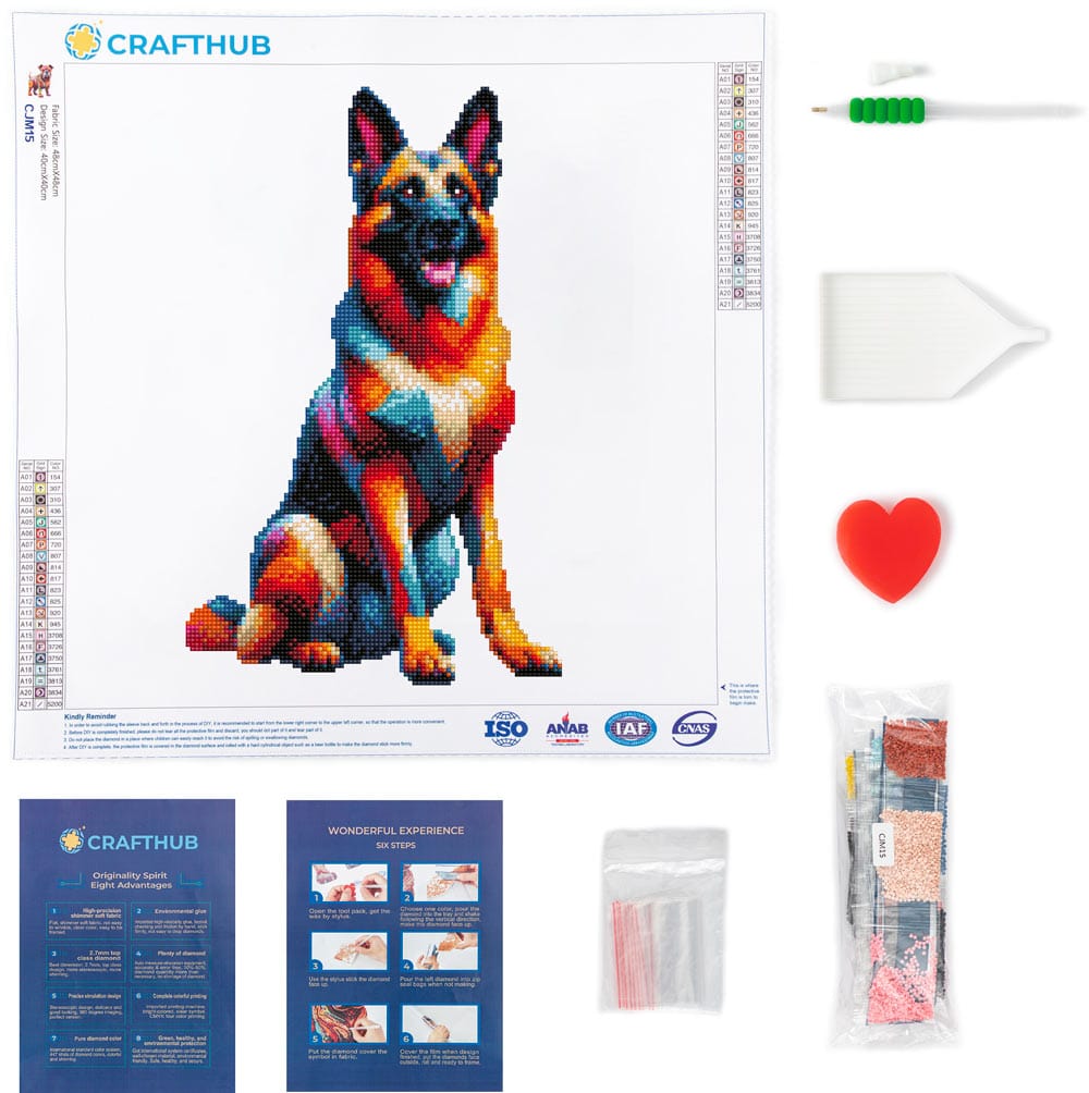 15.7"x15.7" / 40cm x 40cm Malinois Dog - Diamond Painting Kit