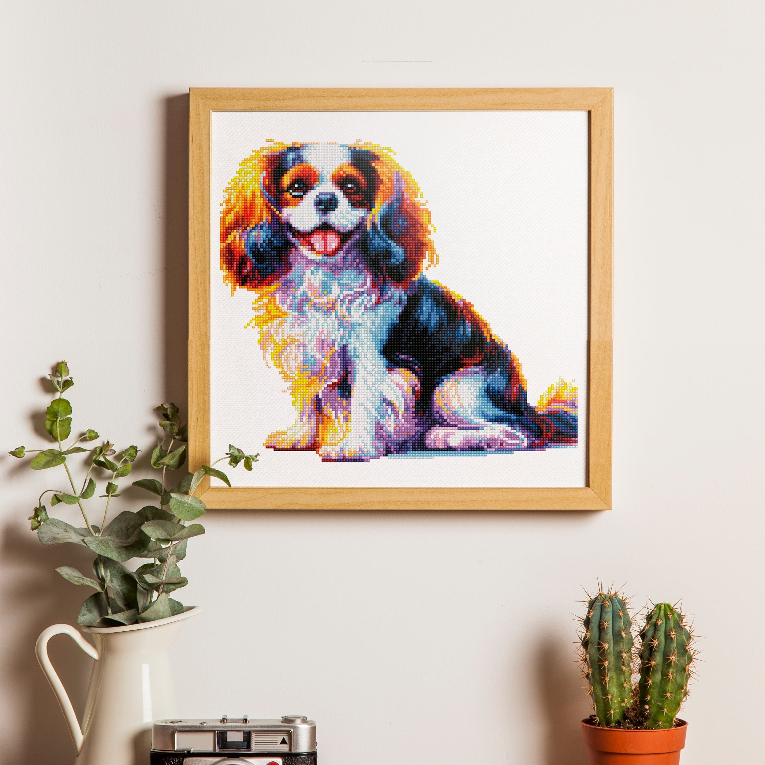 15.7"x15.7" / 40cm x 40cm Cavalier King Charles Spaniel Dog - Diamond Painting Kit