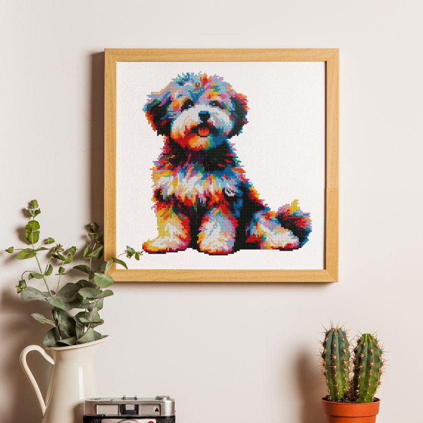 15.7"x15.7" / 40cm x 40cm Poochon Dog - Diamond Painting Kit