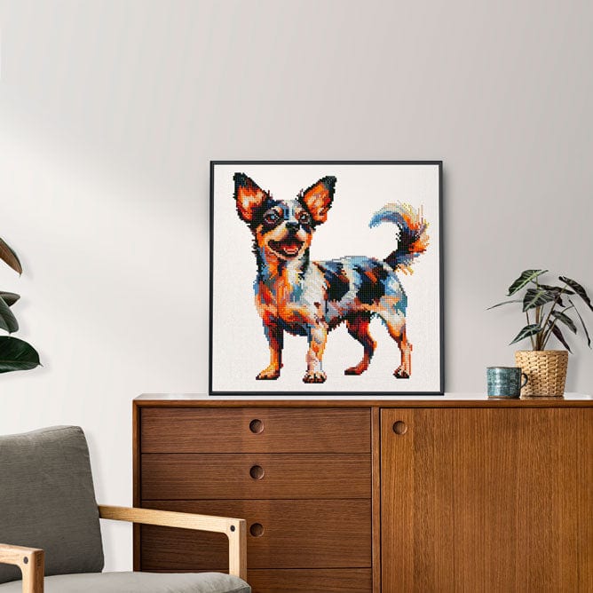 15.7"x15.7" / 40cm x 40cm Rat Terrier Dog - Diamond Painting Kit