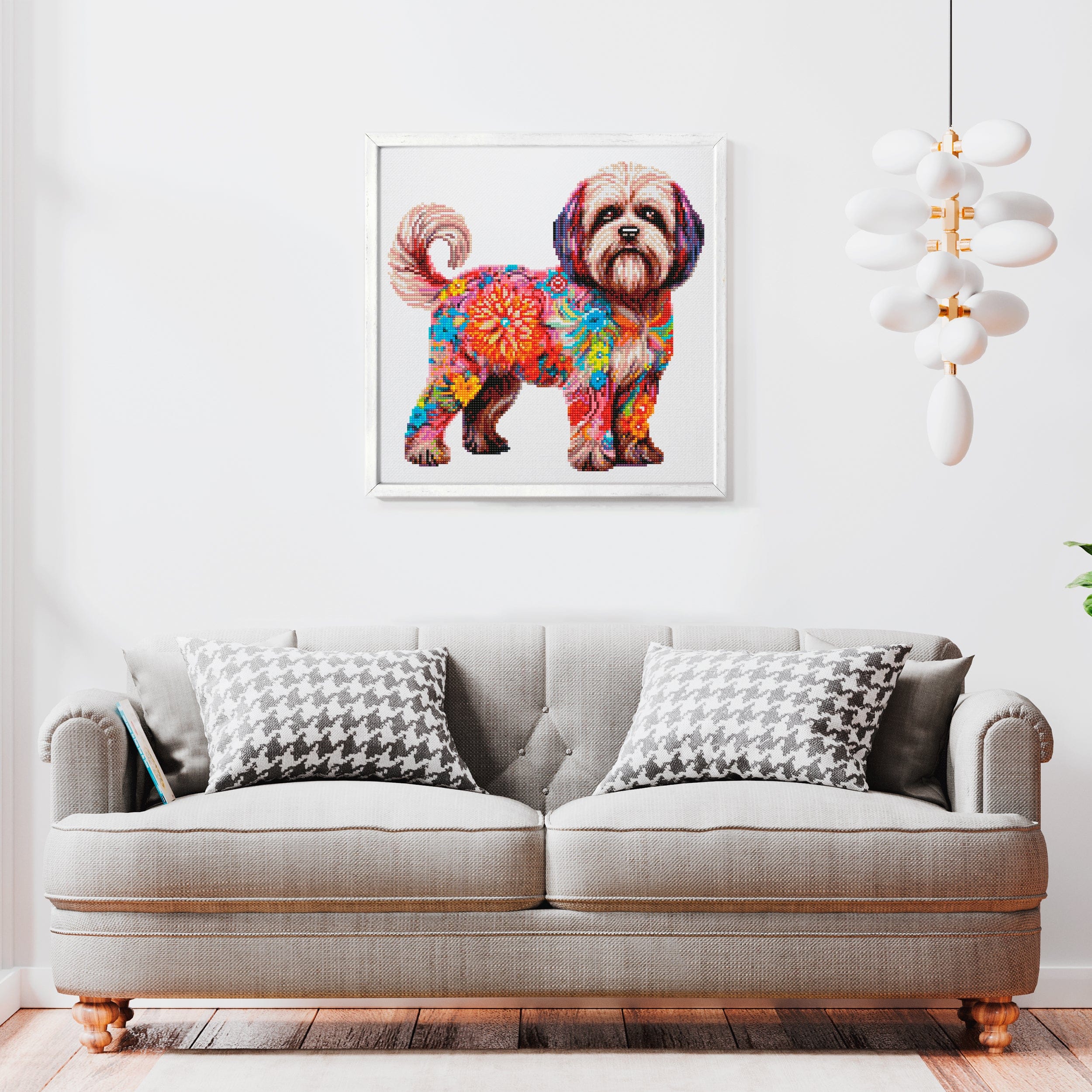 15.7"x15.7" / 40cm x 40cm Lhasa Apso Dog - Diamond Painting Kit