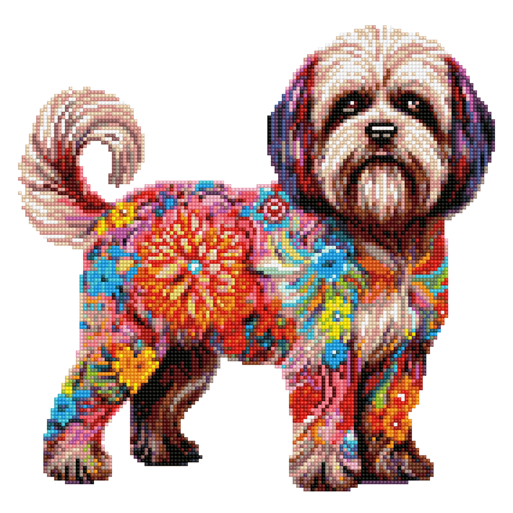 15.7"x15.7" / 40cm x 40cm Lhasa Apso Dog - Diamond Painting Kit