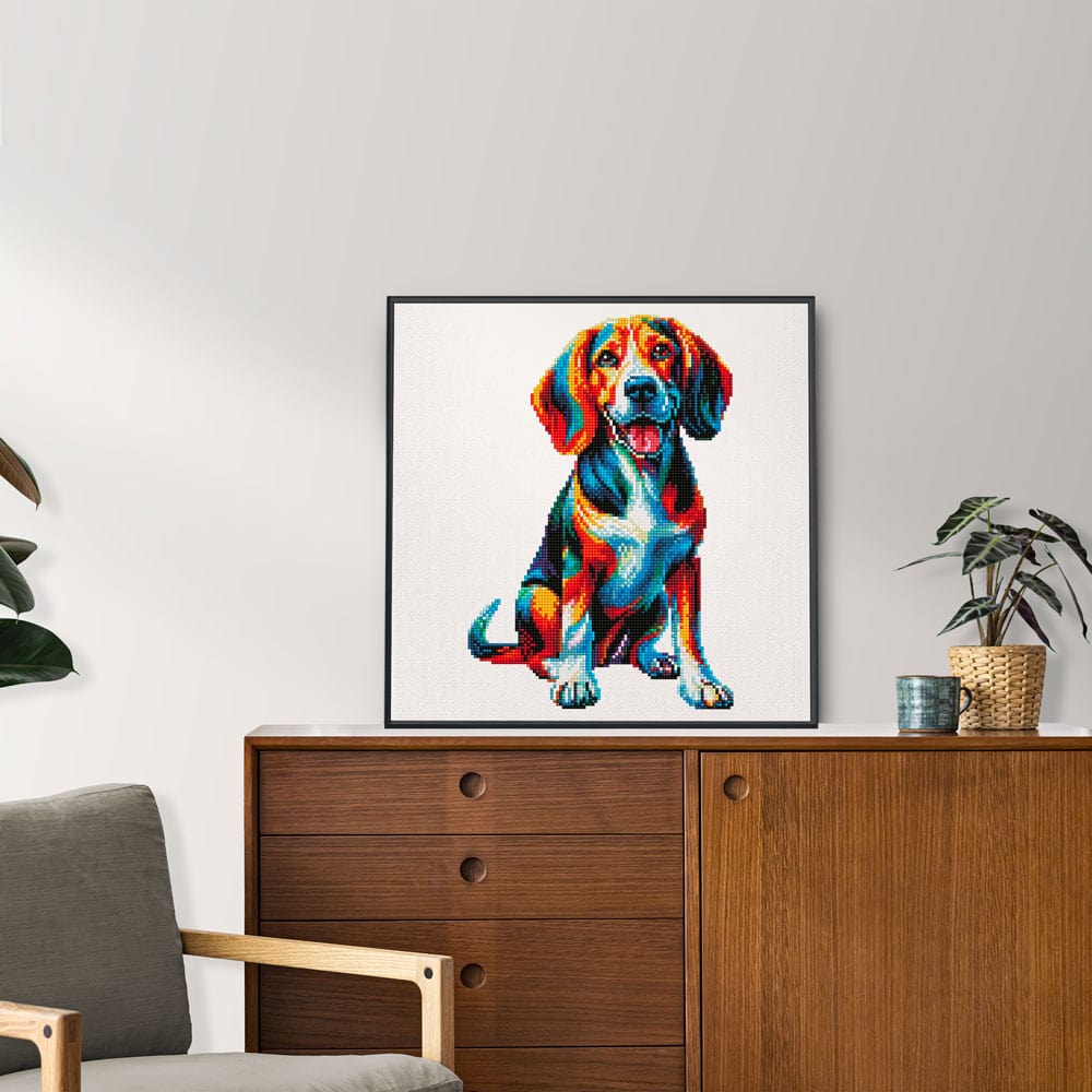 15.7"x15.7" / 40cm x 40cm Coonhound Dog - Diamond Painting Kit