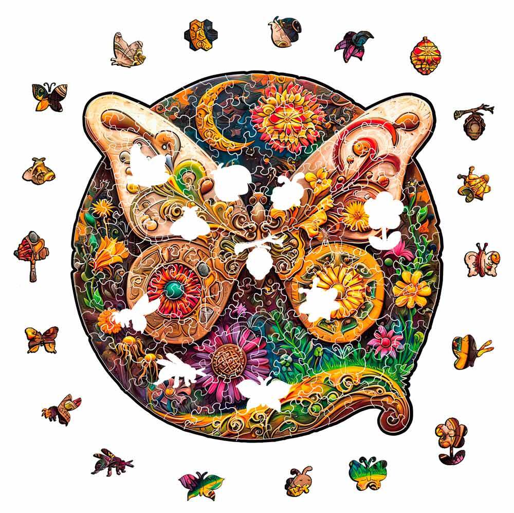 Animal Jigsaw Puzzle > Wooden Jigsaw Puzzle > Jigsaw Puzzle Baroque Butterfly - Jigsaw Puzzle