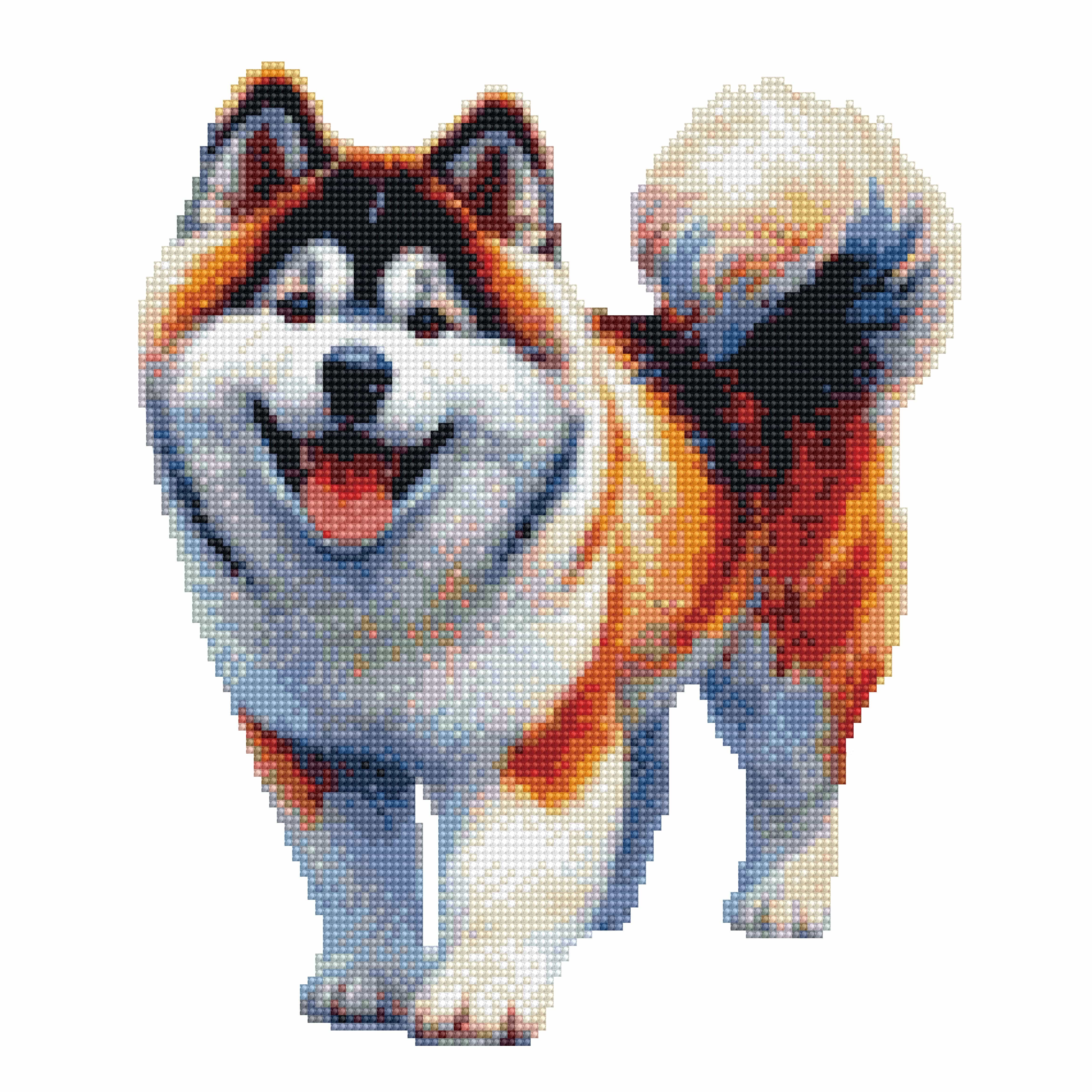 40x40cm Akita Dog - Diamond Painting Kit