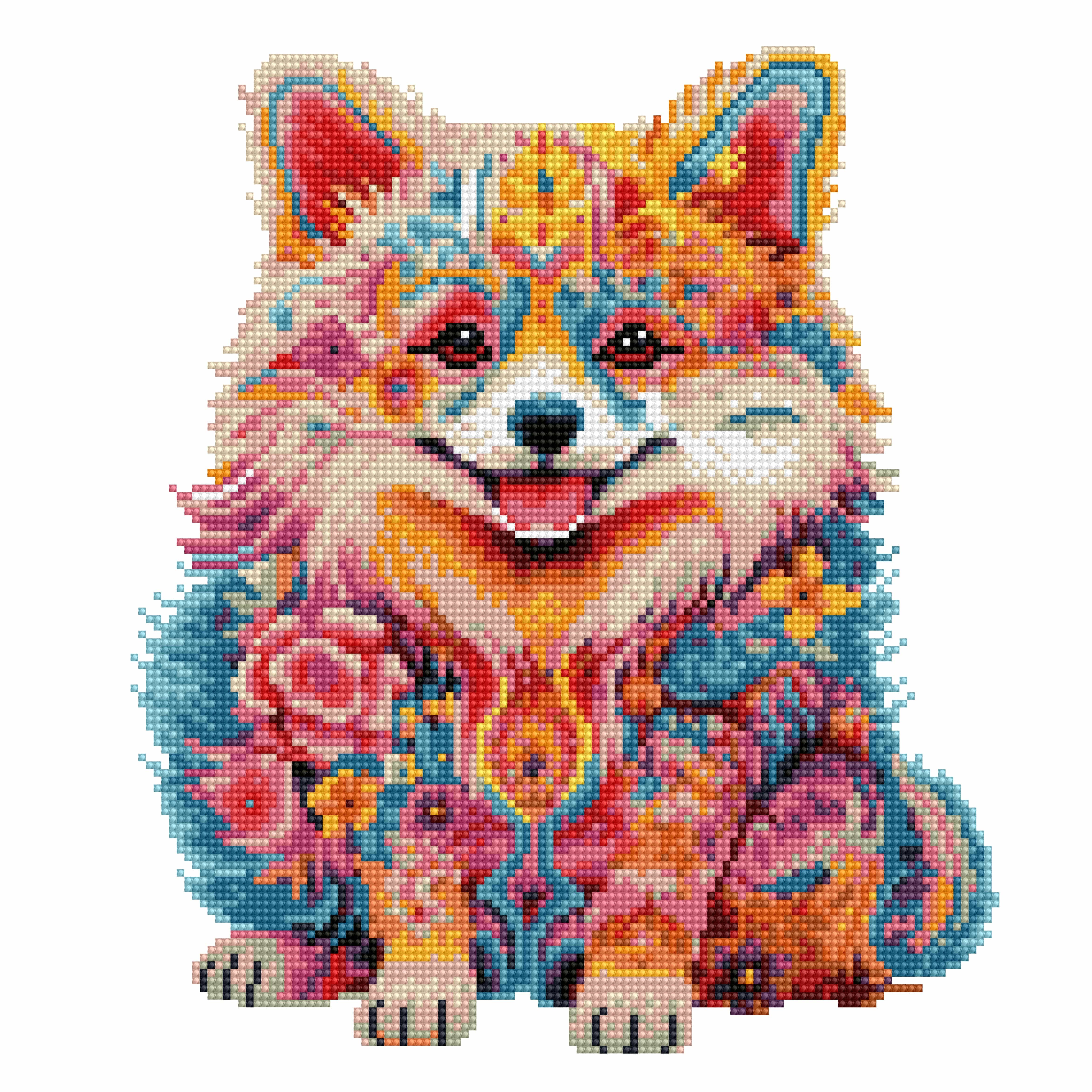 40x40cm Pomeranian Dog - Diamond Painting Kit