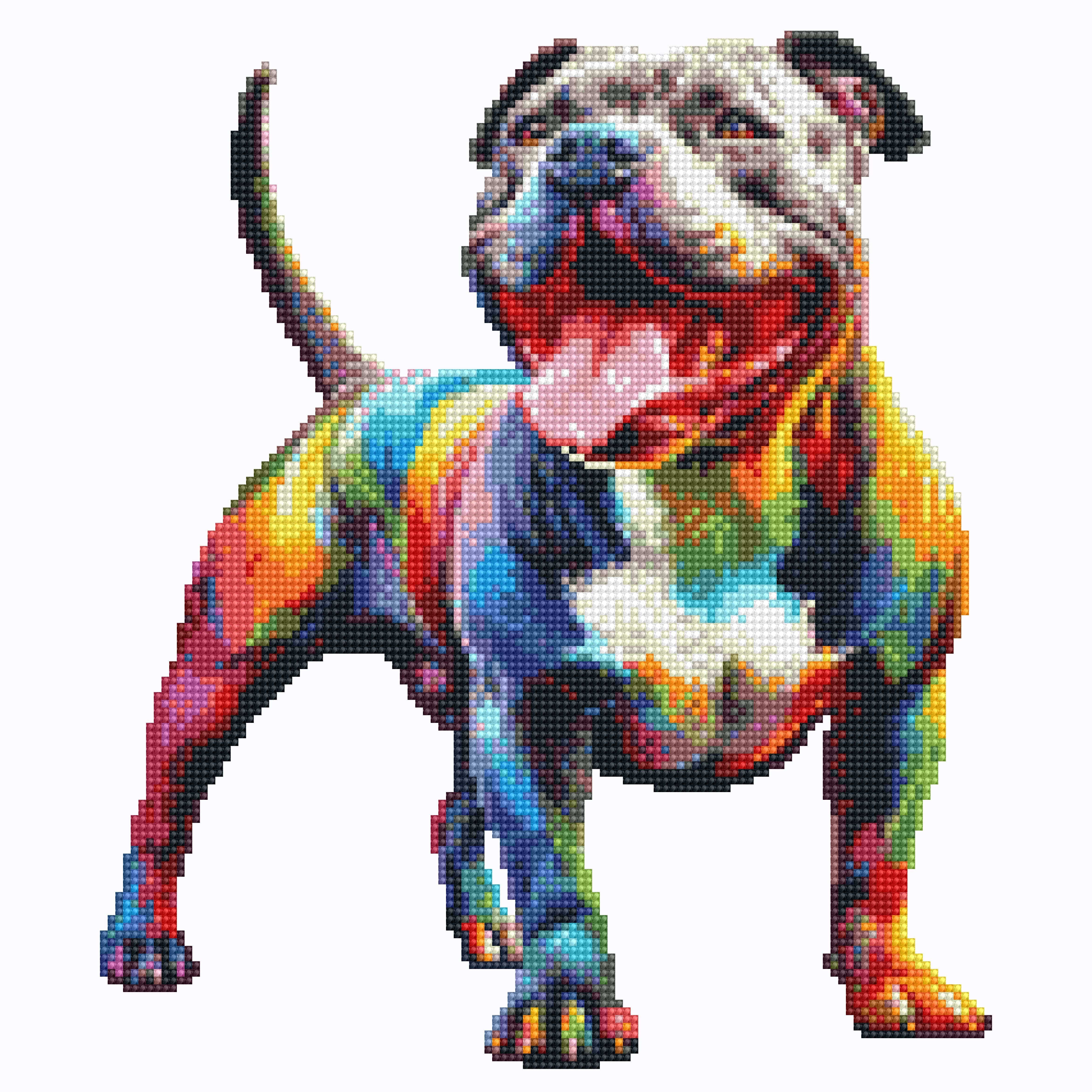 40x40cm Pitbull Dog - Diamond Painting Kit