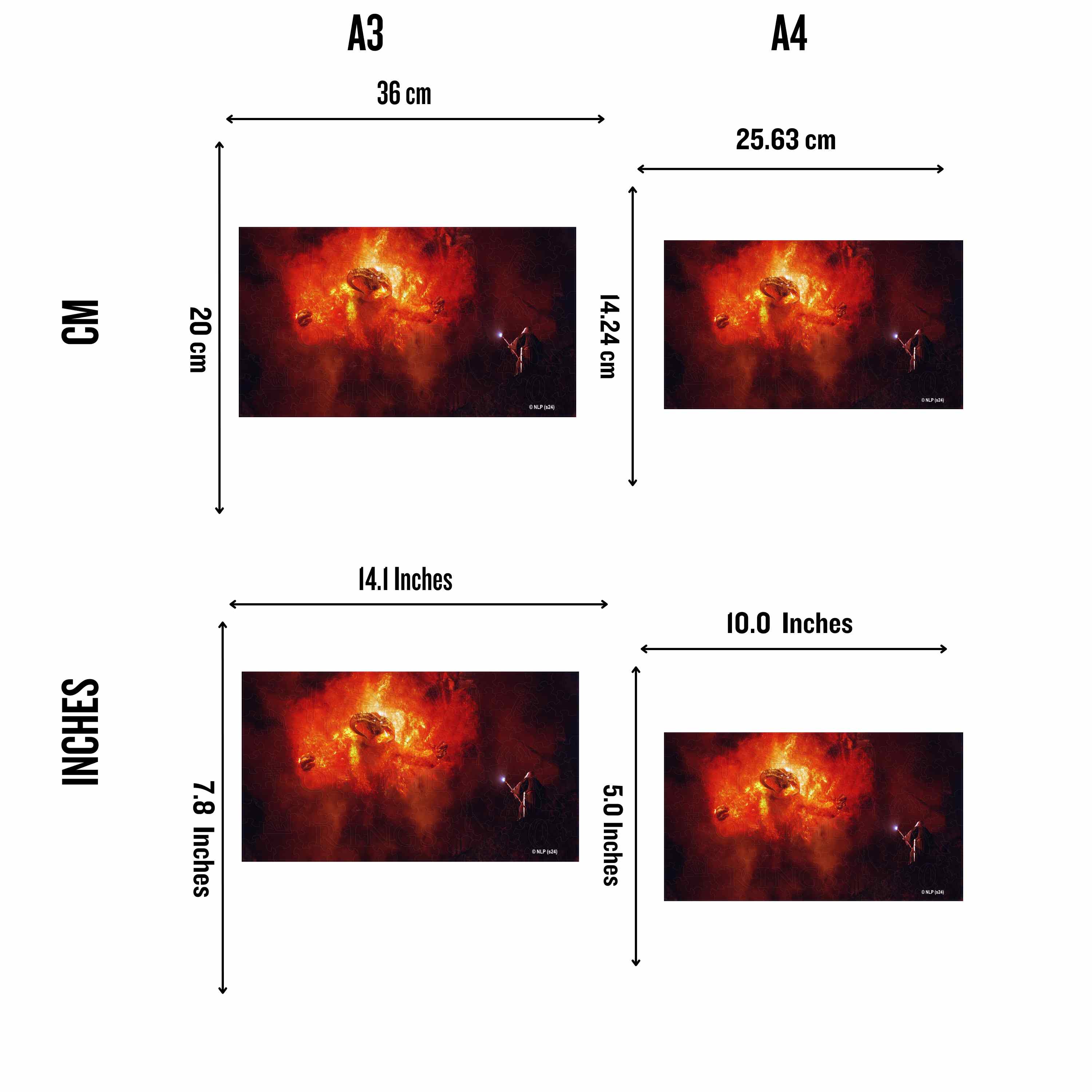 Animal Jigsaw Puzzle > Wooden Jigsaw Puzzle > Jigsaw Puzzle Gandalf Vs Balrog - Wooden Jigsaw Puzzle